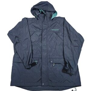Vintage Timberland Weathergear Rugged Wear Hooded Jacket‎ Men Large Nylon Parka